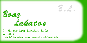 boaz lakatos business card
